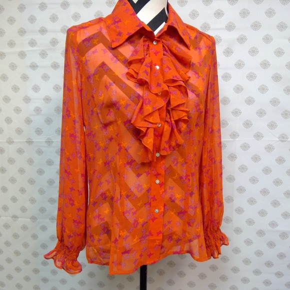 twiggy LONDON Tops - twiggy LONDON Sheer Button Down Shirt EUC